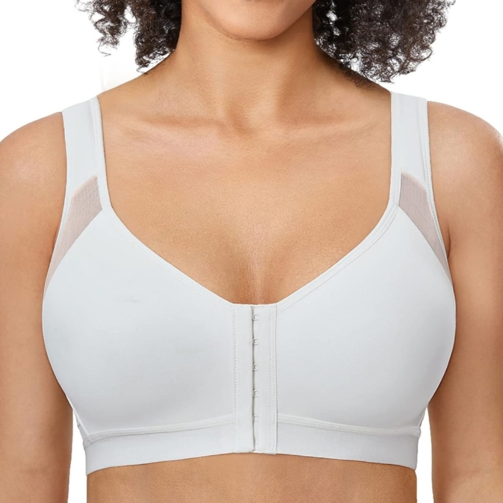 DELIMIRA Elegant French Gray Front-Closure Bra